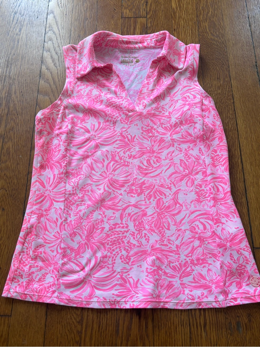 Lilly Pulitzer Foxy Llama Sleeveless Polo Top XXS